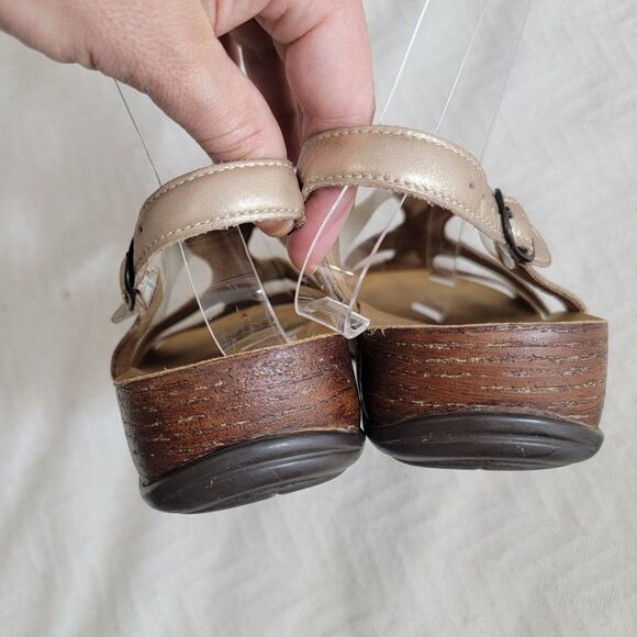 SAS Clover T-Strap Sandal Lusso Capp 7 W Wide Comfort Wedge Open Toe - Picture 5 of 16